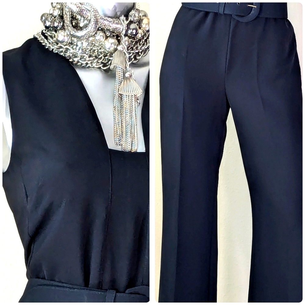 Lauren Ralph Lauren Classic Minimalist Chic Essential Kick Flare Jumpsuit